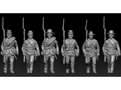 Confederate Infantry Marching Set 2 - 18 Figures (American Civil War 1861-1865) - image 4