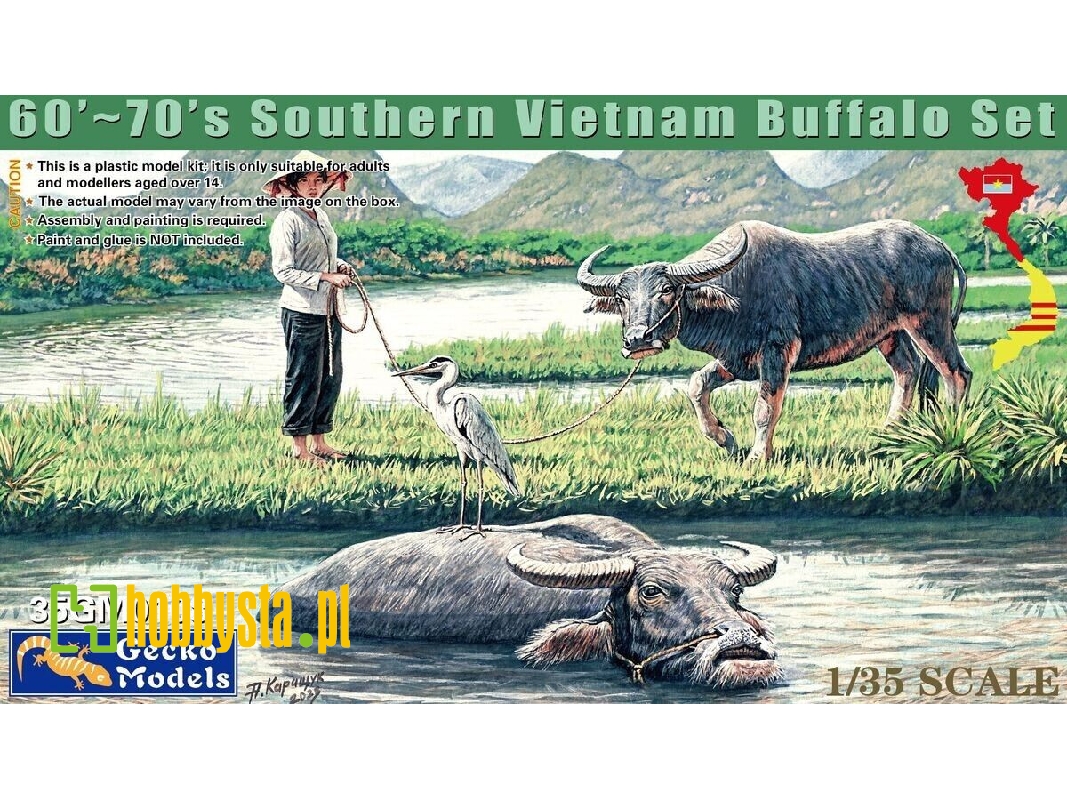 60'-70's Southern Vietnam Buffalo Set - image 1 60'-70's Southern Vietnam Buffalo Set - image 1