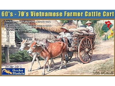 60'-70's Vietnamese Farmer Cattle Cart - image 1