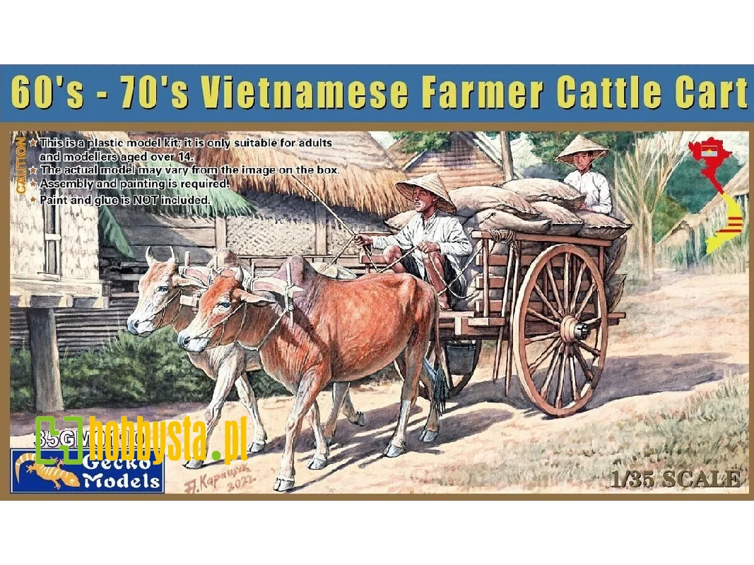 60'-70's Vietnamese Farmer Cattle Cart - image 1 60'-70's Vietnamese Farmer Cattle Cart - image 1