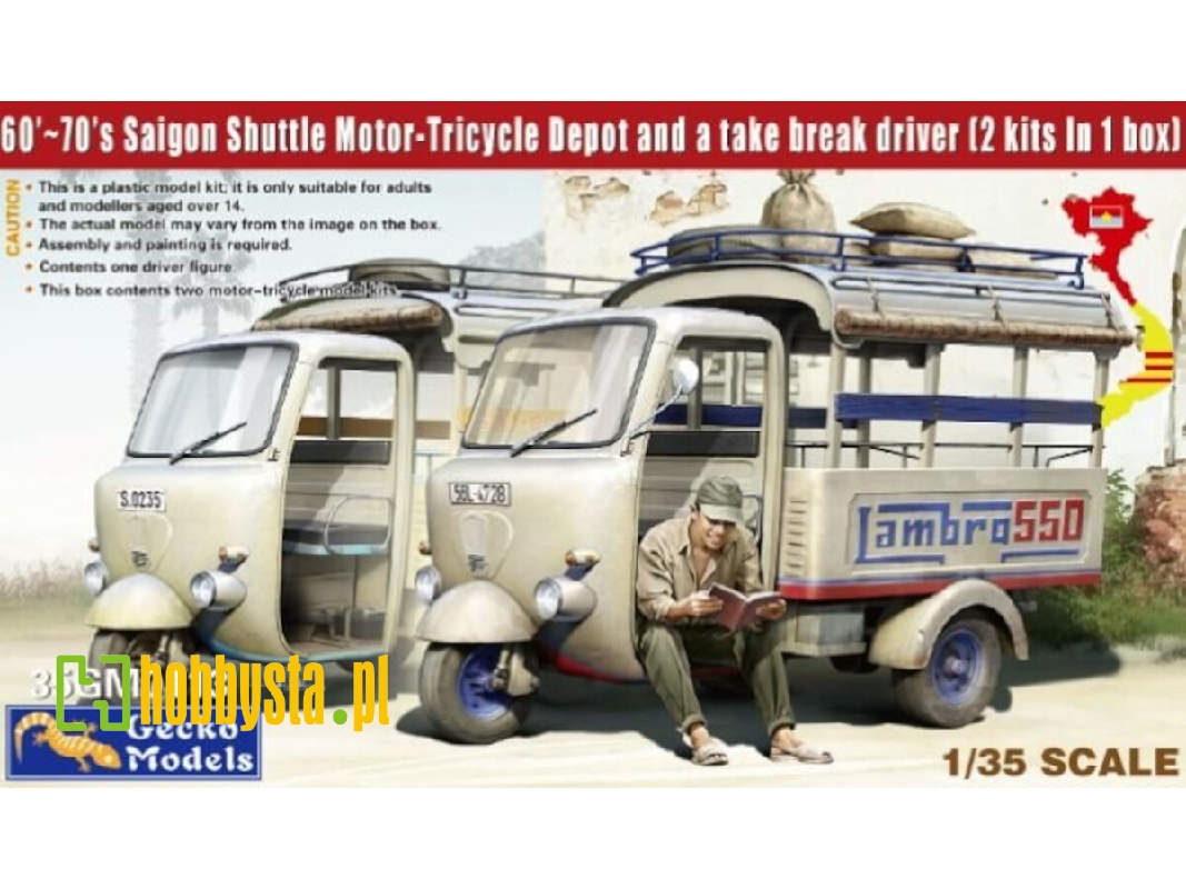 60'-70's Saigon Shuttle Motor - Tricycle Depot And A Take Break Driver (2 Kits In 1 Box) - image 1 60'-70's Saigon Shuttle Motor - Tricycle Depot And A Take Break Driver (2 Kits In 1 Box) - image 1