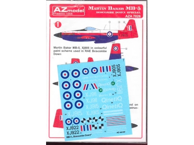 Martin Baker M.B.5 Decal "boscombe Down" - image 1