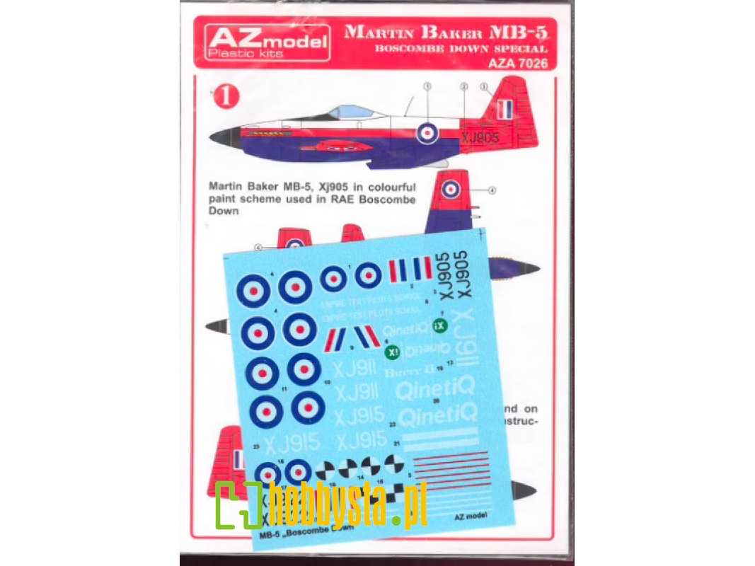 Martin Baker M.B.5 Decal "boscombe Down" - image 1