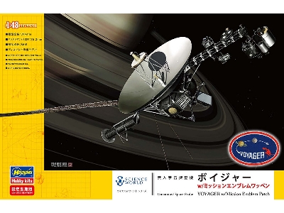 Unmanned Space Probe Voyager With Mission Emblem Patch - image 1