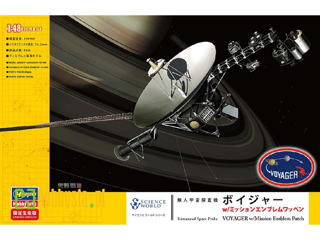 Unmanned Space Probe Voyager With Mission Emblem Patch - image 1 Unmanned Space Probe Voyager With Mission Emblem Patch - image 1