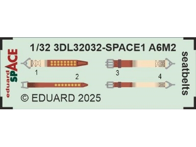 A6M2 Zero seatbelts SPACE 1/32 - TAMIYA - image 3