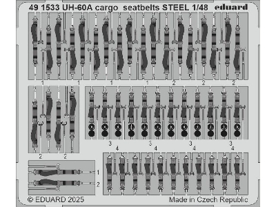 UH-60A cargo seatbelts STEEL 1/48 - ICM - image 1