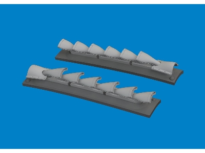P-40 cold weather exhaust stacks fishtail PRINT 1/48 - EDUARD - image 1