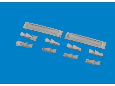 P-40 cold weather exhaust stacks fishtail PRINT 1/48 - EDUARD - image 3