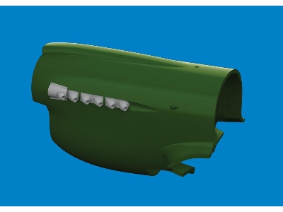 P-40 cold weather exhaust stacks rounded PRINT 1/48 - EDUARD - image 2