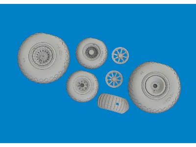B-24D wheels 1/48 - HOBBY BOSS - image 3