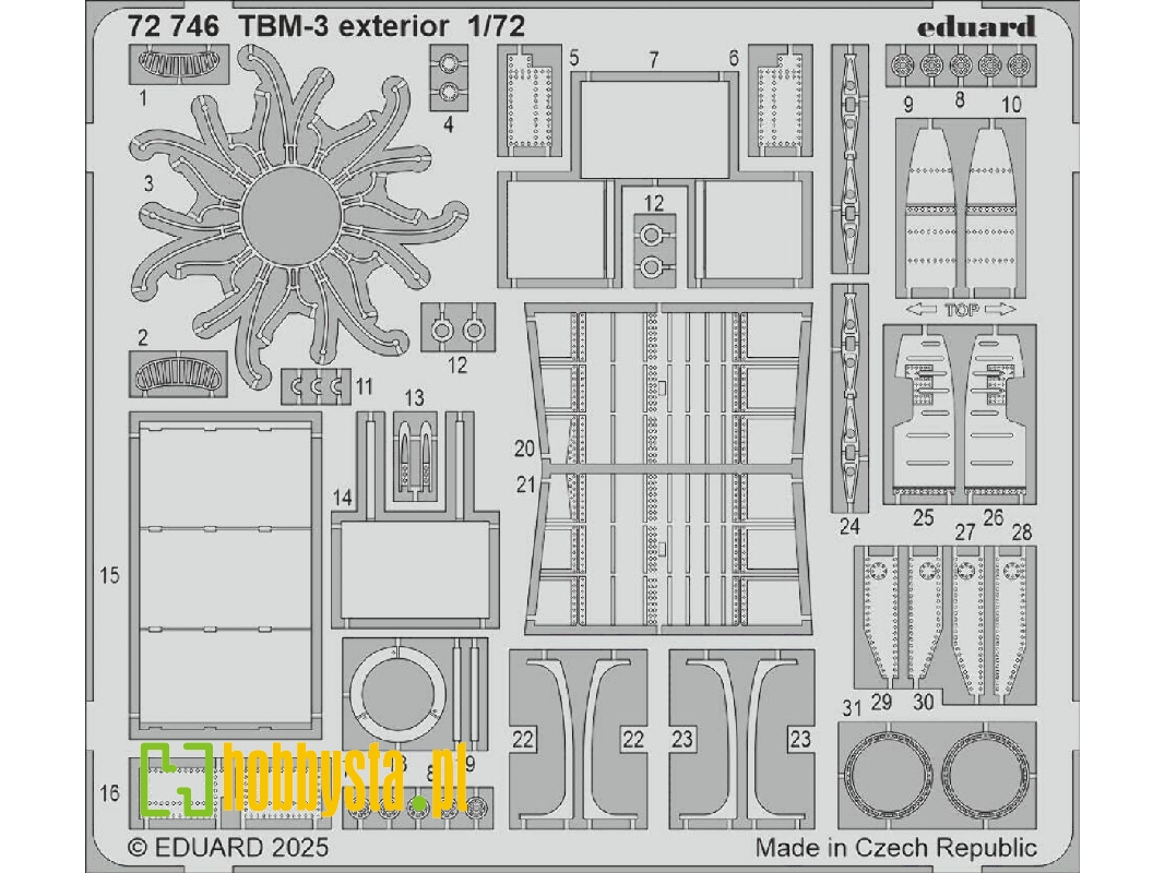 TBM-3 exterior 1/72 - HOBBY BOSS - image 1