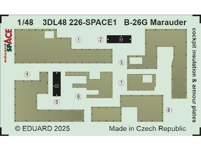 B-26G Marauder cockpit insulation & armour plates SPACE 1/48 - ICM - image 3