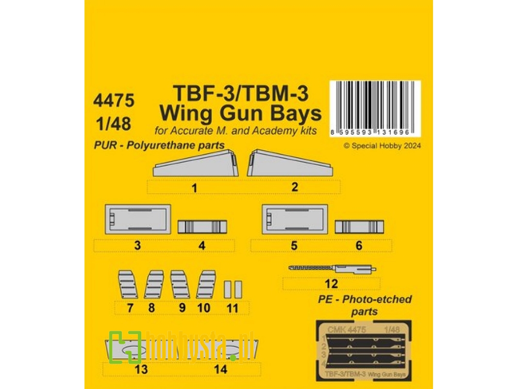 Tbf-3/Tbm-3 Wing Gun Bays (For Accurate M. And Academy Kits) - image 1 Tbf-3/Tbm-3 Wing Gun Bays (For Accurate M. And Academy Kits) - image 1