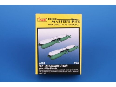 Iaf Quadruple Rack With 100kg Bombs (2pcs) (For Smb-2, Sa'ar And Mirage Iii Kits)) - image 2