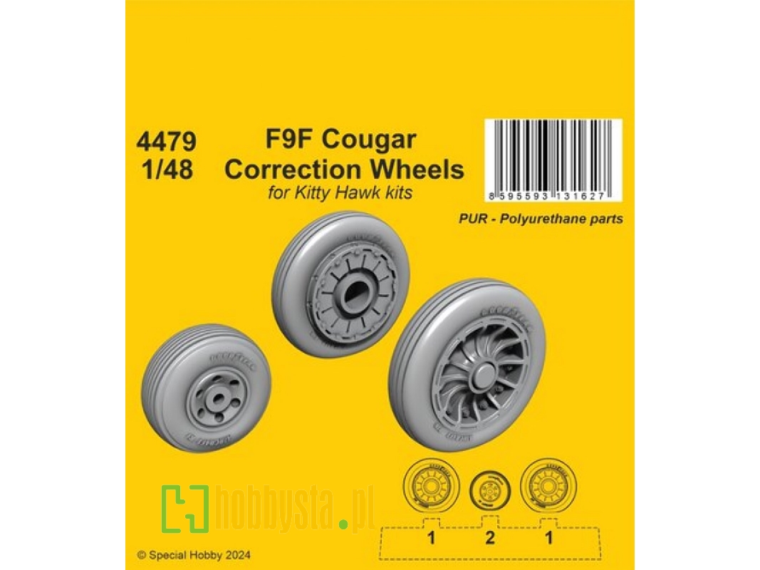 F9f Cougar Correction Wheels (For Kitty Hawk Kits) - image 1 F9f Cougar Correction Wheels (For Kitty Hawk Kits) - image 1