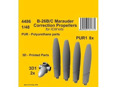 B-26b/C Marauder Correction Propellers (For Icm Kits) - image 1