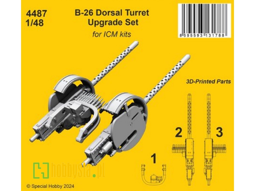 B-26 Dorsal Turret Upgrade Set (For Icm) - image 1 B-26 Dorsal Turret Upgrade Set (For Icm) - image 1