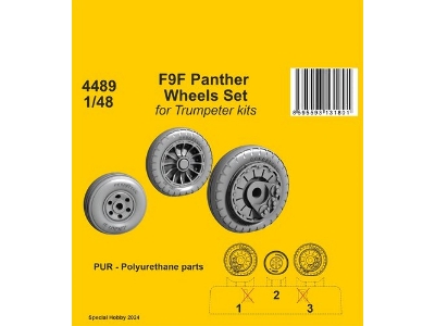 F9f Panther Wheels Set (For Trumpeter Kits) - image 1