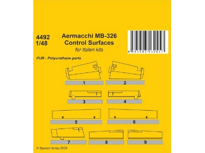 Aermacchi Mb-326 Control Surfaces (For Italeri) - image 1