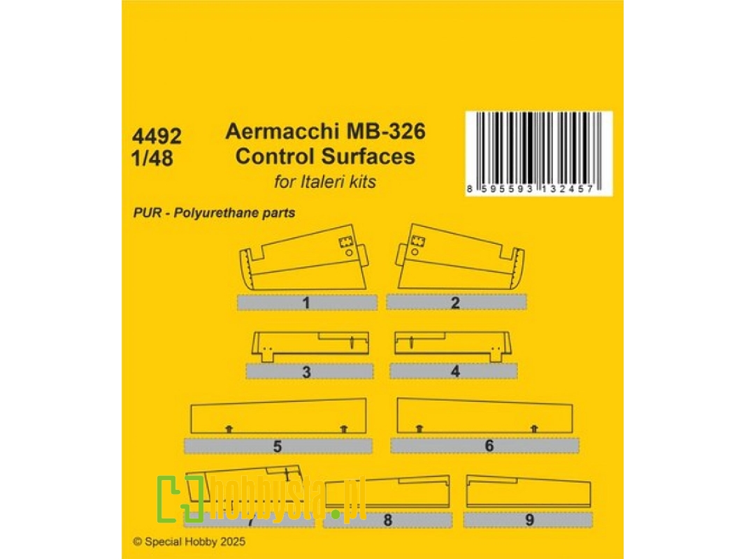 Aermacchi Mb-326 Control Surfaces (For Italeri) - image 1 Aermacchi Mb-326 Control Surfaces (For Italeri) - image 1