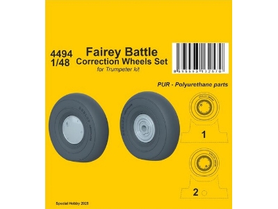 Fairey Battle Correction Wheels Set (For Trumpeter) - image 1