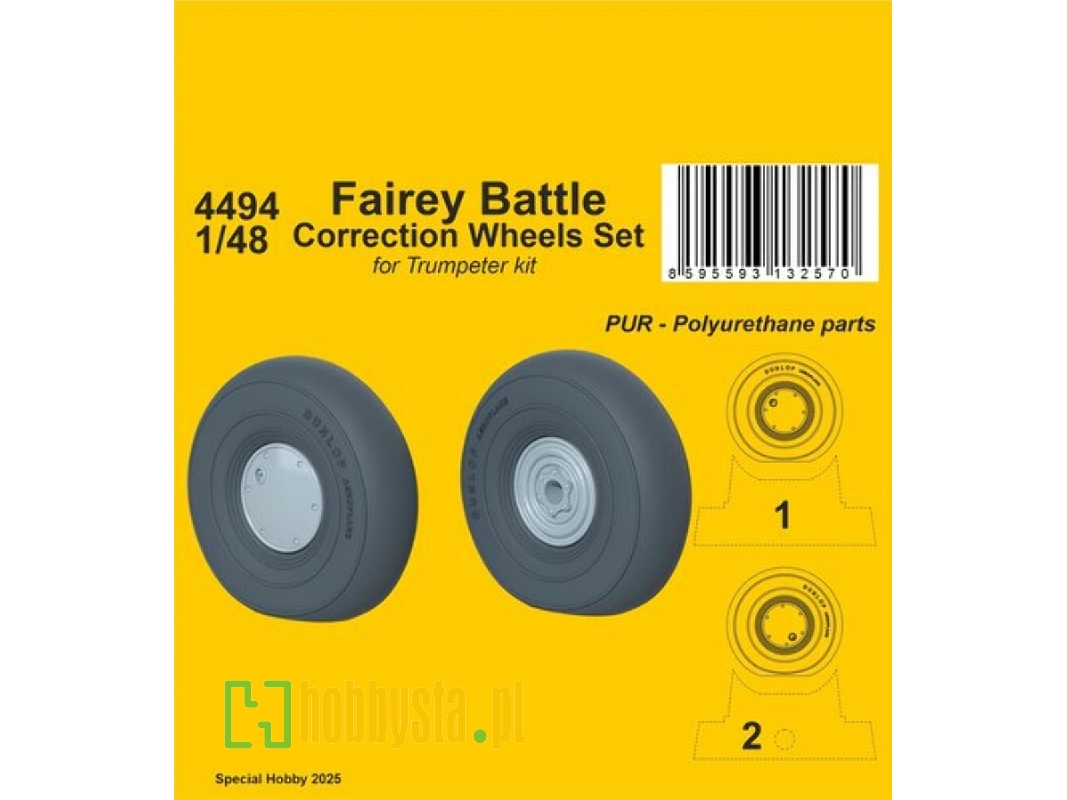 Fairey Battle Correction Wheels Set (For Trumpeter) - image 1 Fairey Battle Correction Wheels Set (For Trumpeter) - image 1