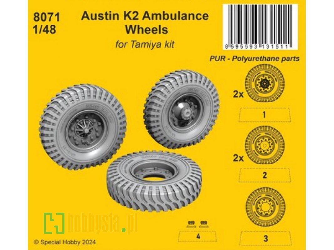 Austin K2 Ambulance Wheels (For Tamiya Kit) - image 1 Austin K2 Ambulance Wheels (For Tamiya Kit) - image 1
