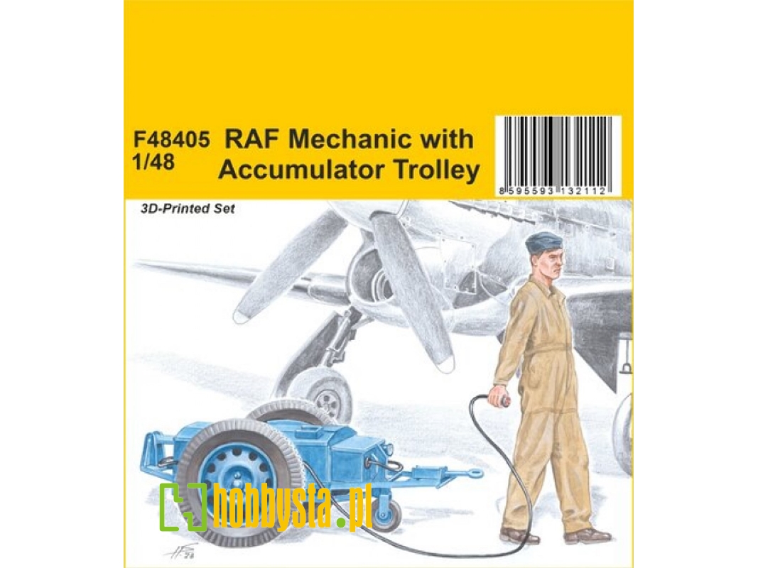 Raf Mechanic With Accumulator Trolley - image 1