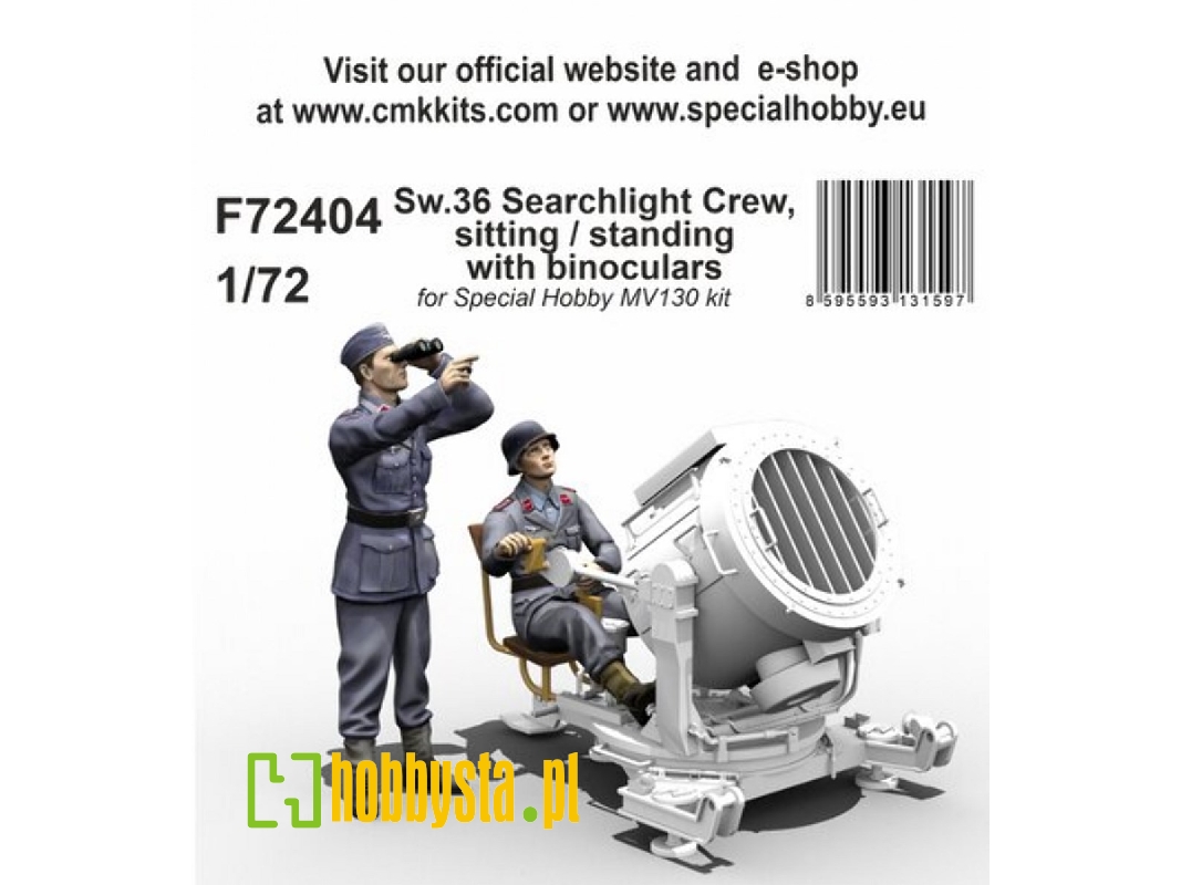 Sw.36 Searchlight Crew, Sitting/Standing With Binoculars (For Special Hobby Mv130 Kit) - image 1 Sw.36 Searchlight Crew, Sitting/Standing With Binoculars (For Special Hobby Mv130 Kit) - image 1