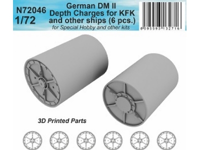German Dm Ii Depth Charges For Kfk And Other Ships (6 Pcs) - image 1