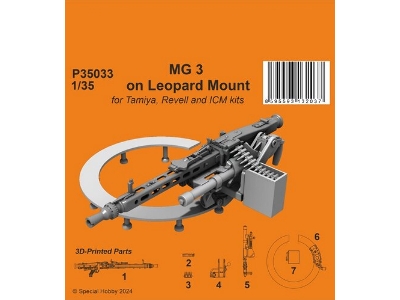 Mg 3 On Leopard Mount (For Tamiya, Revell And Icm) - image 1