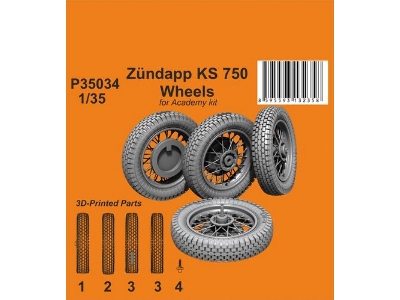 Zündapp Ks 750 Wheels (For Academy) - image 1
