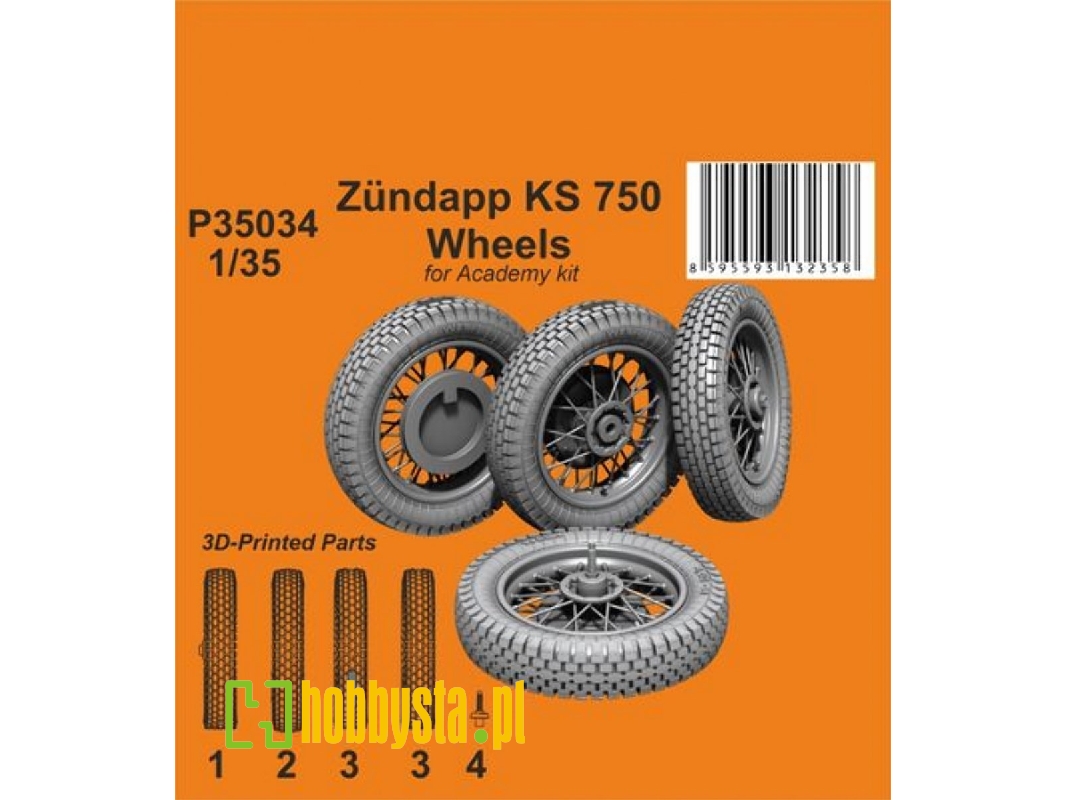 Zündapp Ks 750 Wheels (For Academy) - image 1 Zündapp Ks 750 Wheels (For Academy) - image 1