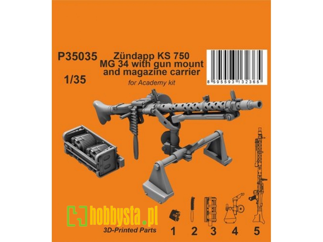 Zündapp Ks 750 Mg 34 With Gun Mount And Magazine Carrier (For Academy) - image 1 Zündapp Ks 750 Mg 34 With Gun Mount And Magazine Carrier (For Academy) - image 1