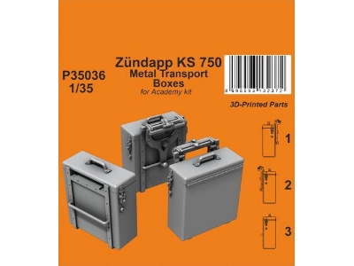 Zündapp Ks 750 Metal Transport Boxes (For Academy) - image 1
