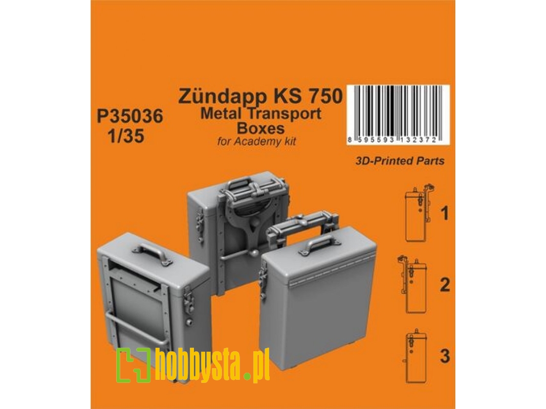 Zündapp Ks 750 Metal Transport Boxes (For Academy) - image 1