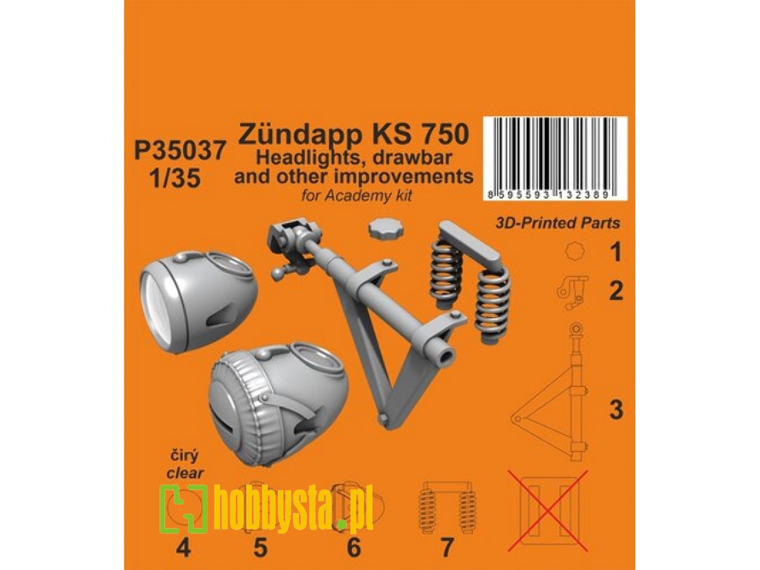 Zündapp Ks 750 Headlights, Drawbar And Other Improvements (For Academy) - image 1 Zündapp Ks 750 Headlights, Drawbar And Other Improvements (For Academy) - image 1