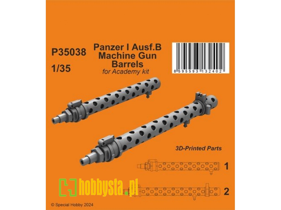 Panzer I Ausf.B Machine Gun Barrels (For Academy) - image 1 Panzer I Ausf.B Machine Gun Barrels (For Academy) - image 1