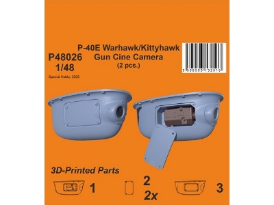 P-40e Warhawk/Kittyhawk Gun Cine Camera (2pcs) (For Eduard) - image 1