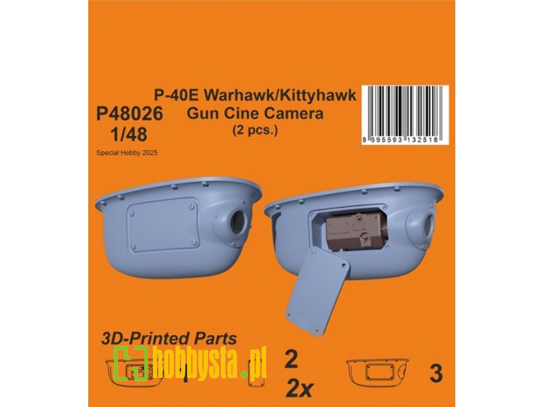 P-40e Warhawk/Kittyhawk Gun Cine Camera (2pcs) (For Eduard) - image 1
