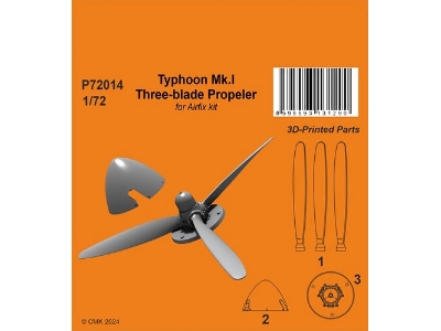 Typhoon Mk.I Three-blade Propeler (For Airfix Kit) - image 1