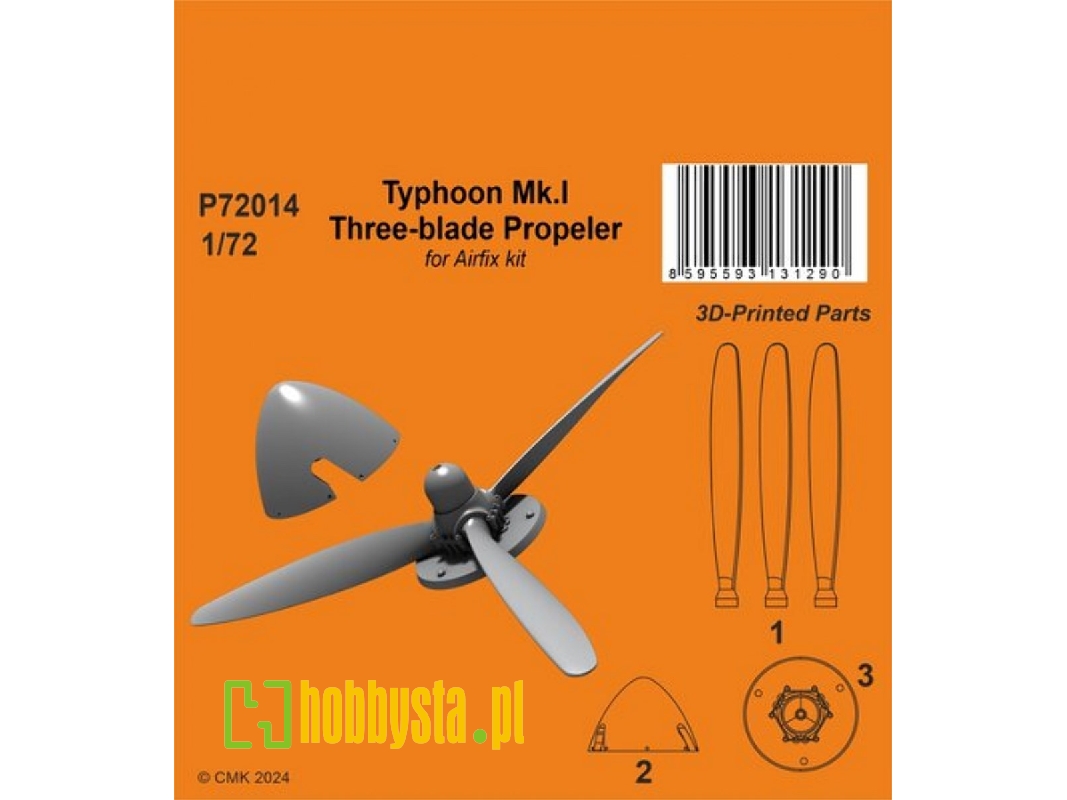 Typhoon Mk.I Three-blade Propeler (For Airfix Kit) - image 1 Typhoon Mk.I Three-blade Propeler (For Airfix Kit) - image 1