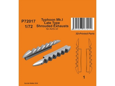 Typhoon Mk.I Late Type Shrouded Exhausts (For Airfix Kit) - image 1