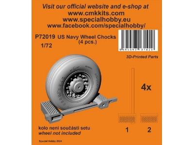 Us Navy Wheel Chocks (4pcs) (Wheel Not Included) - image 1