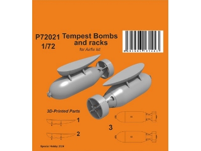 Tempest Bombs (100lb) And Racks (For Airfix Kit) - image 1
