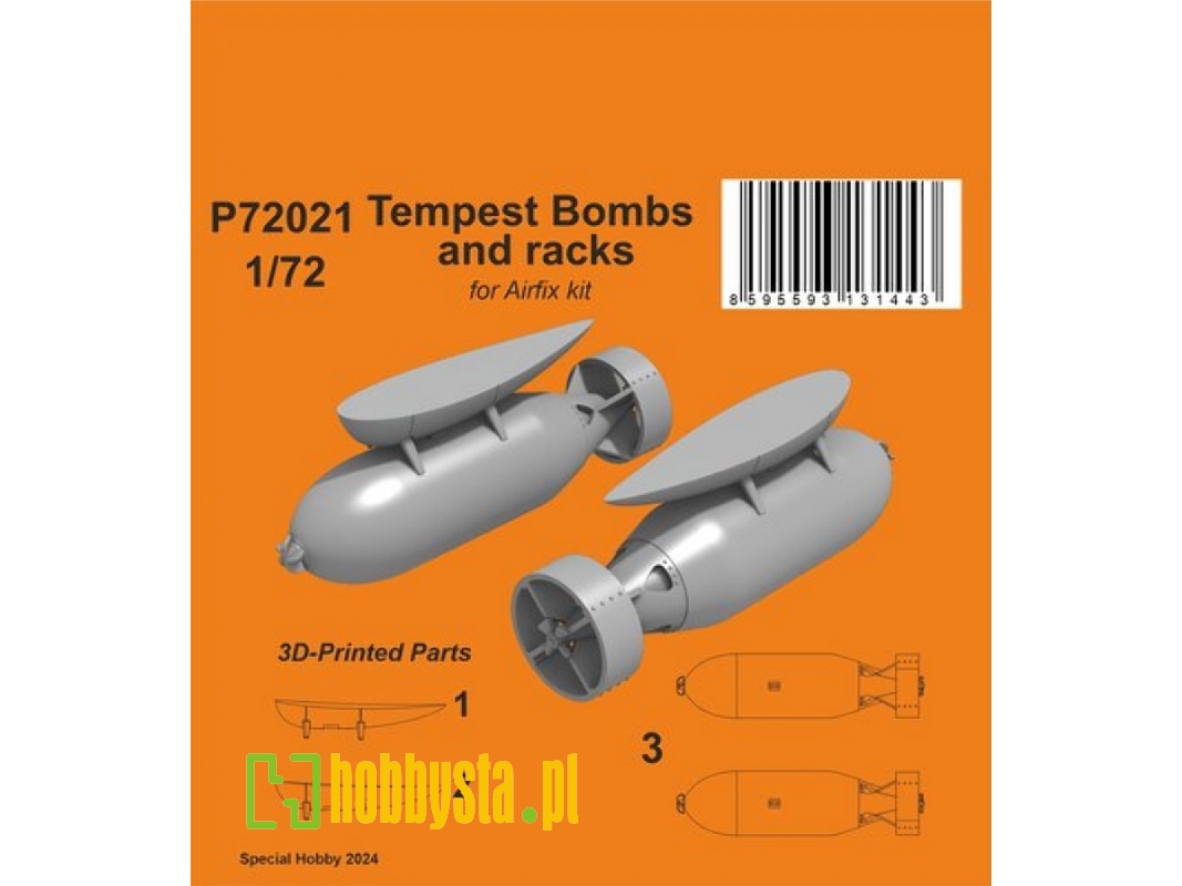 Tempest Bombs (100lb) And Racks (For Airfix Kit) - image 1 Tempest Bombs (100lb) And Racks (For Airfix Kit) - image 1