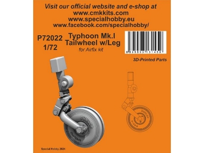 Typhoon Mk.I Tailwheel With Leg (For Airfix Kit) - image 1