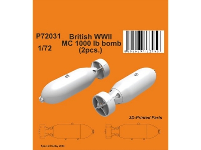 British Wwii Mc 1000 Lb Bomb (2pcs) - image 1