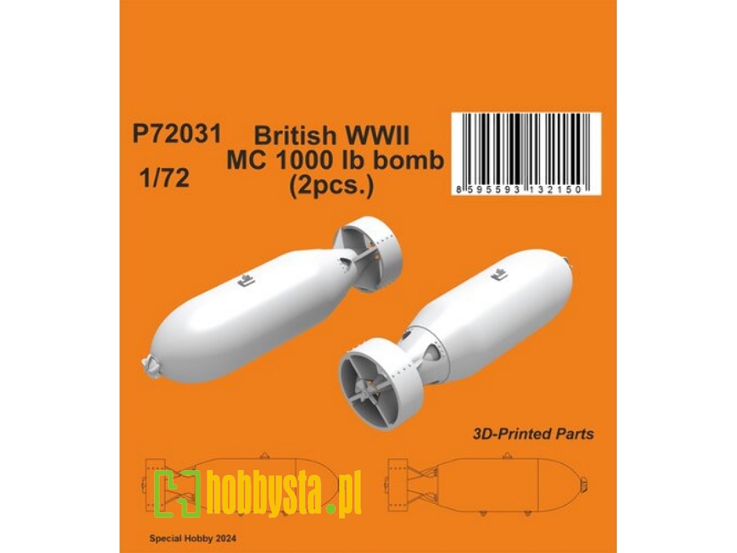 British Wwii Mc 1000 Lb Bomb (2pcs) - image 1 British Wwii Mc 1000 Lb Bomb (2pcs) - image 1